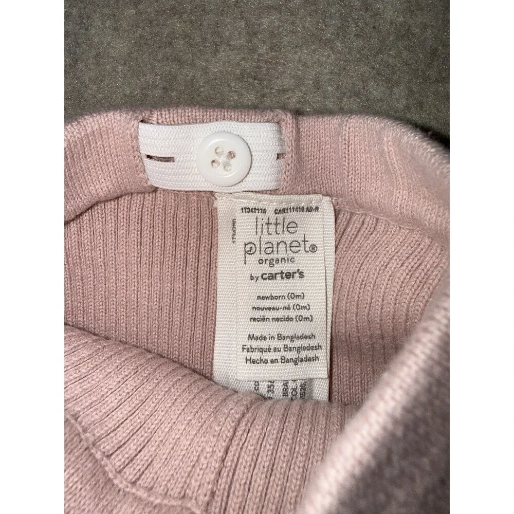 Little Planet By Carters Baby Girl Newborn 2 Piece Set Sweater Pants Adjustable